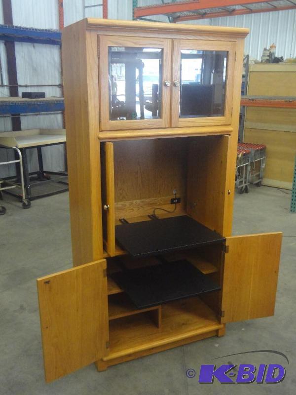 78&quot Lighted Wood Entertainment Center Ca...