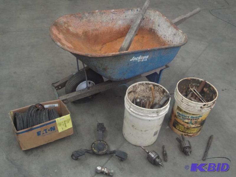 Lot Of Steel Wheel Barrel For Parts, Roll Of...