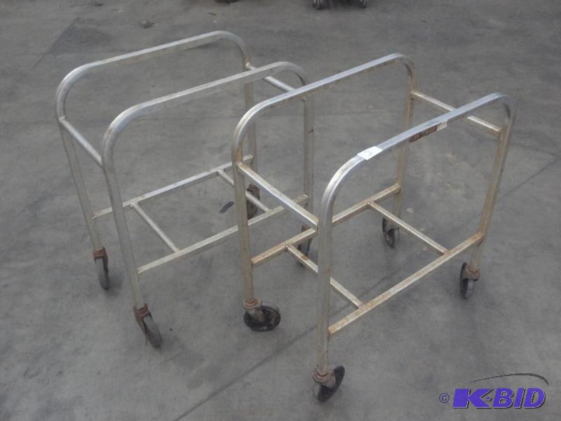 (2) Commercial Rolling Meat Carts...