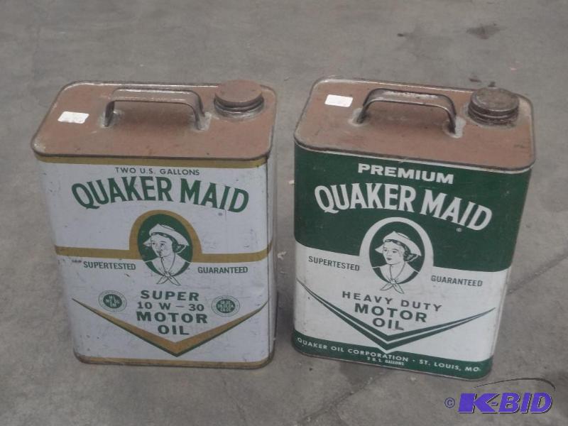(2) 2-Gallon Quaker Maid Oil Cans...