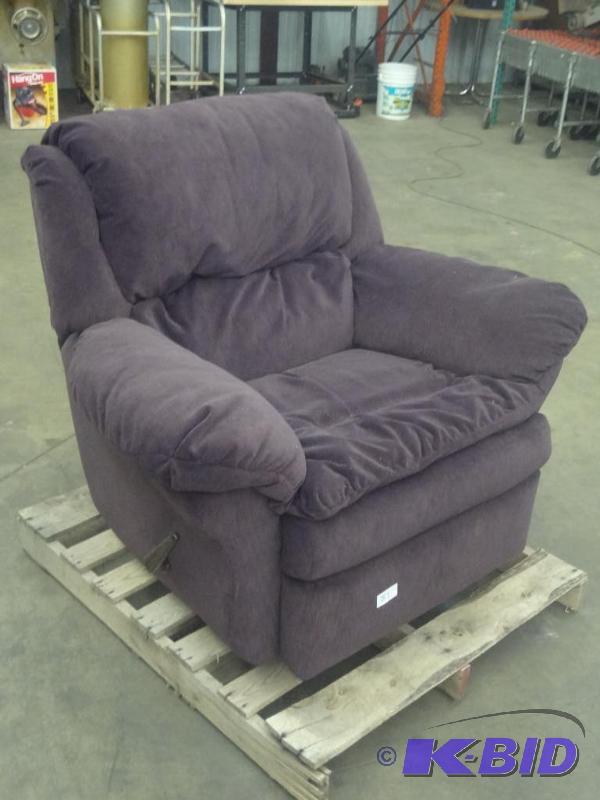 Purple Cloth Recliner Chair...