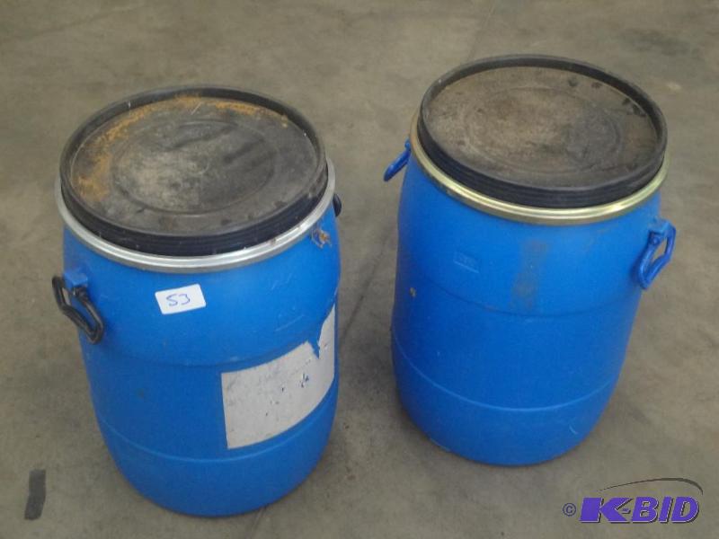 (2) Sealed Lid 10-Gallon Plastic Barrels...