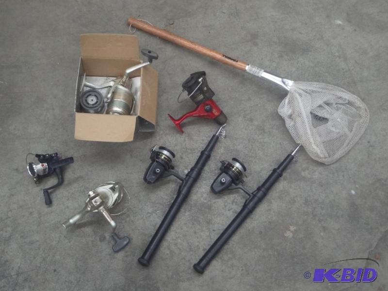 Lot Of (1) Minnow Net, (2) Telescoping Rod &...