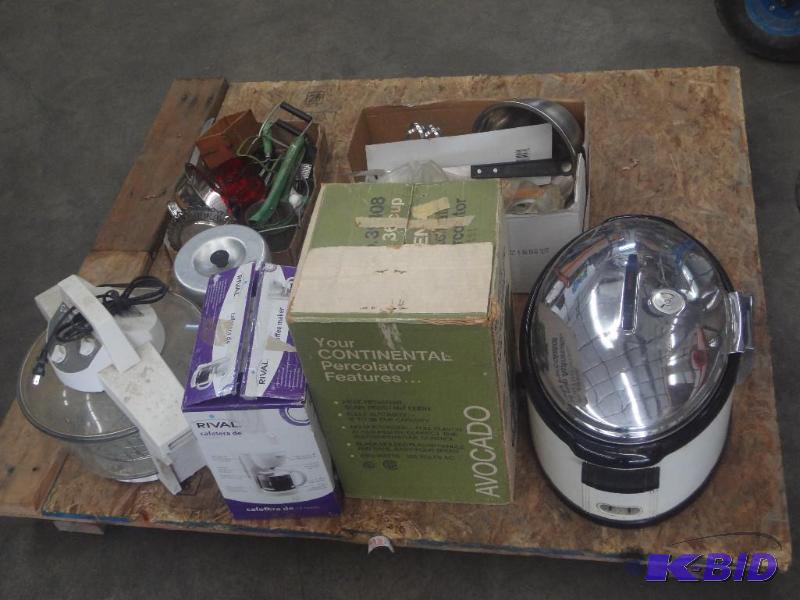Lot Of Coffee Maker, Croc Pot, Cookware, Par...