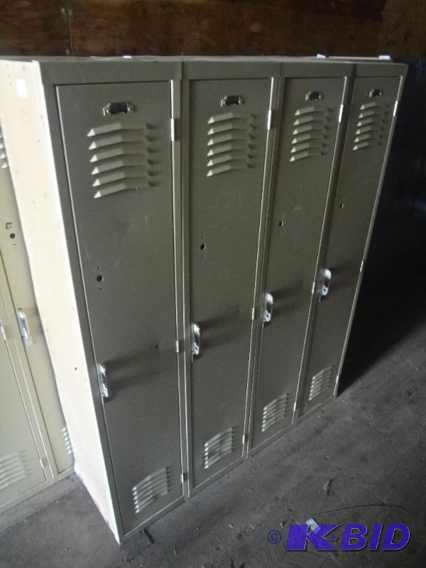 Used 4-Section Steel Locker Unit...