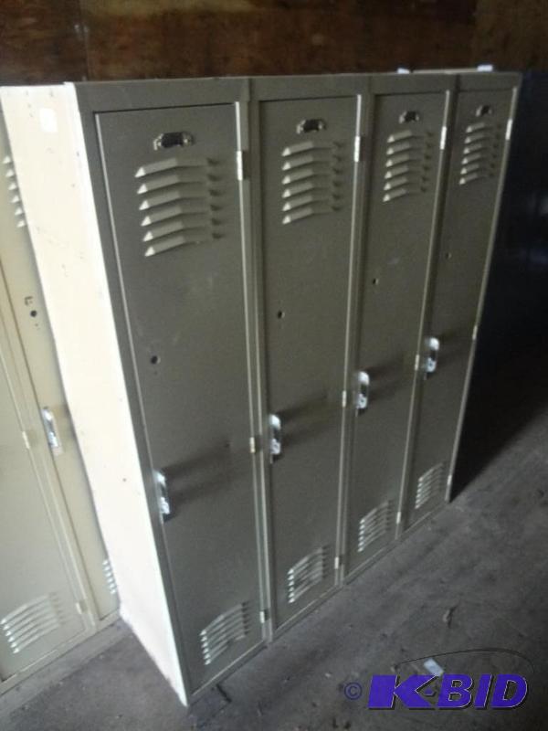 Used 4-Section Steel Locker Unit...
