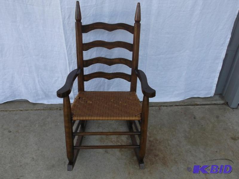 Nice Wicker Ladder Back Rocking chair measuri...