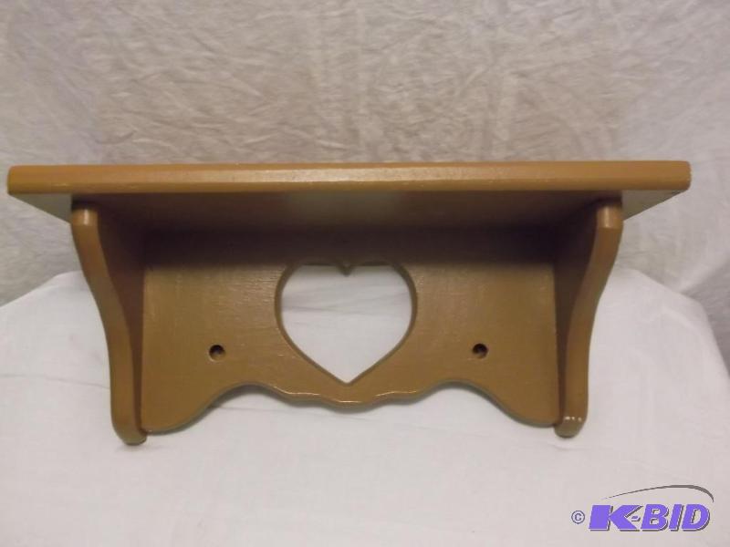 Cute solid wood painted wall shelf measuring ...