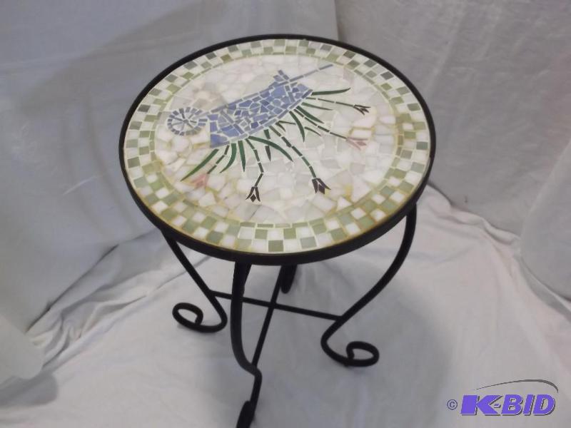 Beautiful rod iron patio table measuring 14&q...