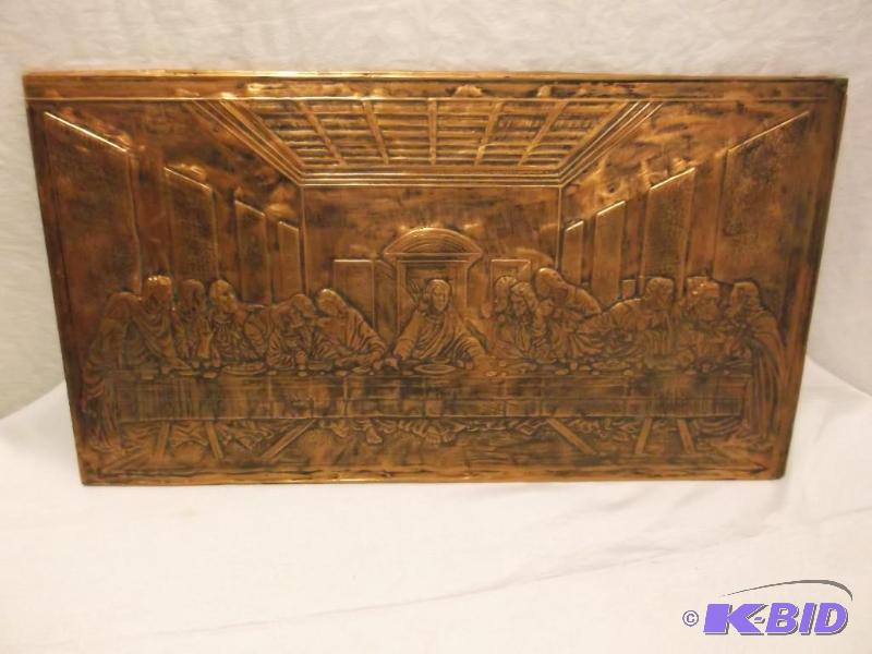 The last supper copper art work measuring 20&...