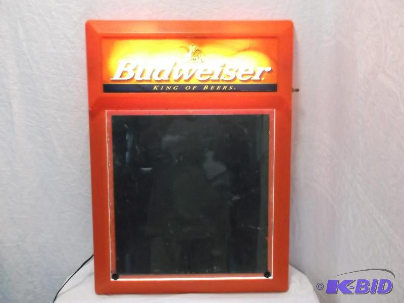 Budweiser menu board measuring 21&quot W x 2...