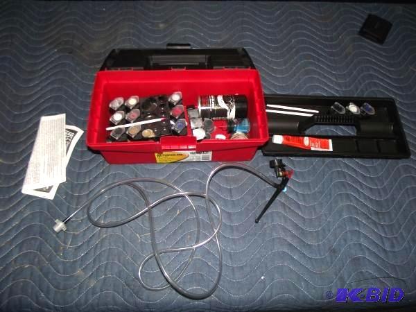 Model Car Air Brush System With Some Paint   ...