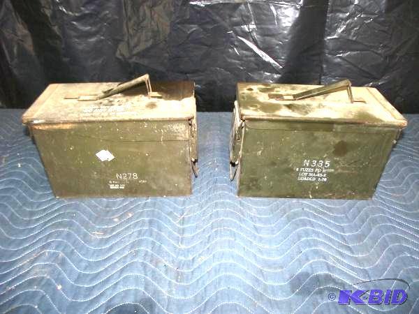 (2) All Metal Amo Boxes...