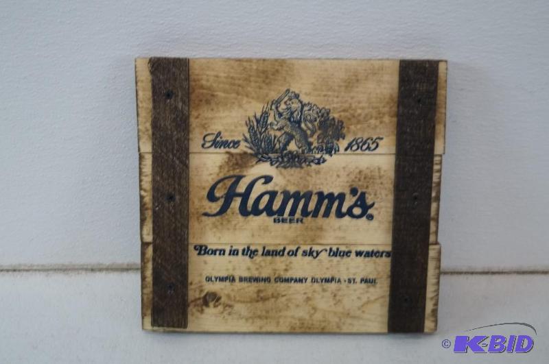 Hamms wooden sign