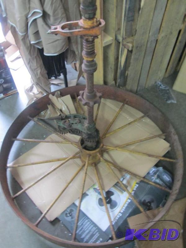 Large Antique Steel Wheel
