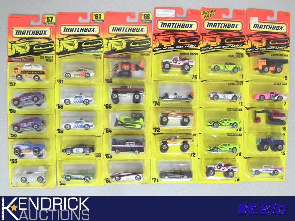 Lot of 30 - 1996, and 1995 New Old Stock Carded Matchbox Cars