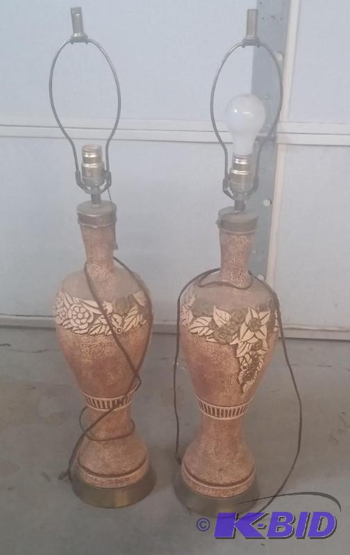 Vintage Pair of Pottery Lamps...