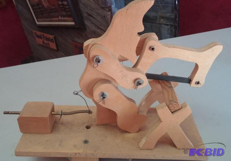 lot 35 image: Wooden Lumnber Jack. Moves and can be used as...