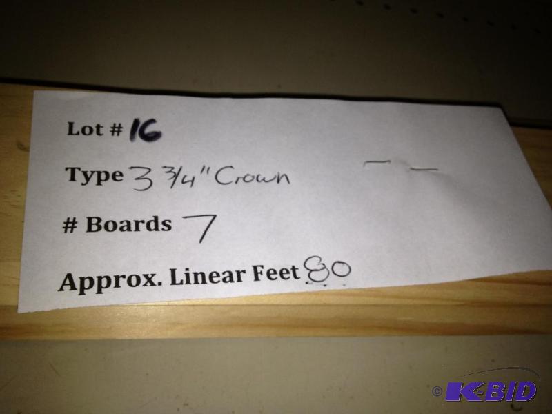 lot 16 image: 3 34" Crown Molding...