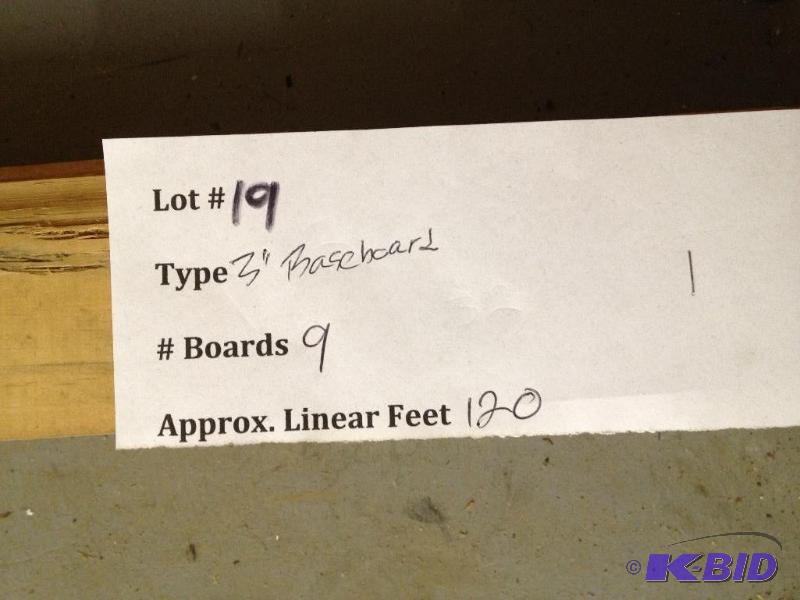 lot 19 image: 3" Baseboard ...