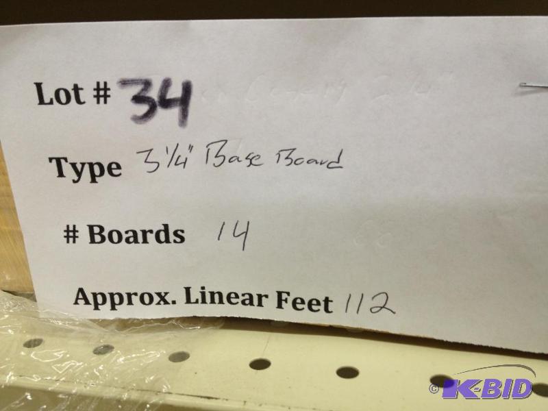 lot 34 image: 3 14" Baseboard ...