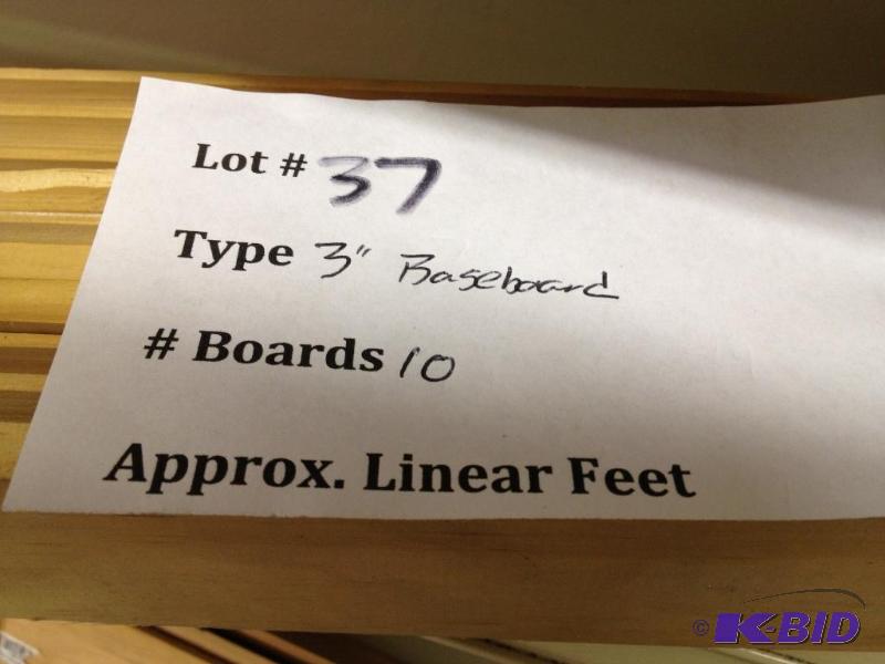 lot 37 image: 3" Baseboard ...