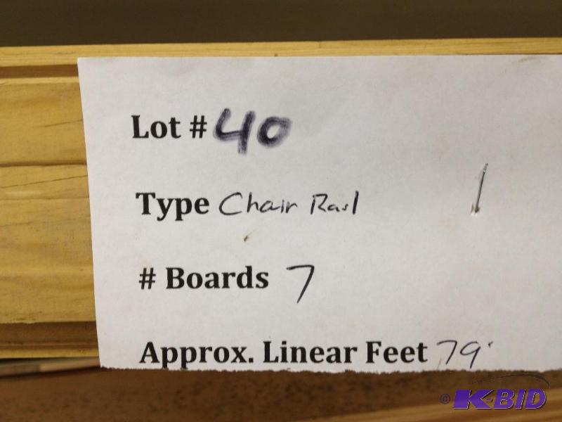 lot 40 image: 2 12" Chair Rail ...