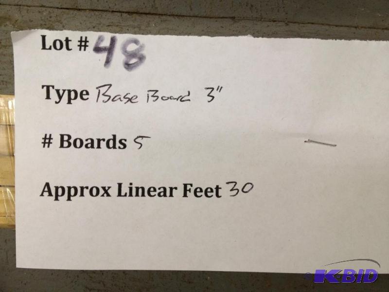 lot 48 image: 3" Baseboard ...