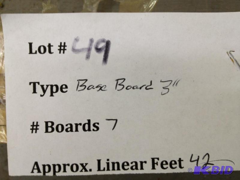 lot 49 image: 3" Baseboard ...
