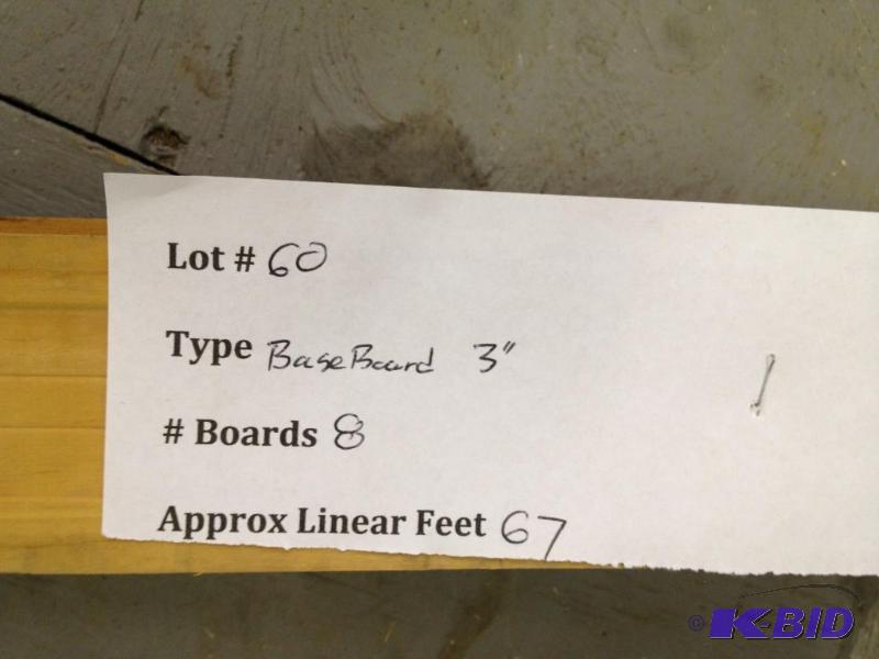 lot 60 image: 3" Baseboard ...