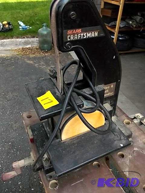 lot 17 image: Craftsman Disc Belt Sander...