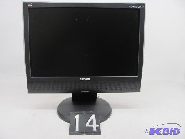 lot 14 image: Viewsonic VG1932wm 19" LCD monitor. This...