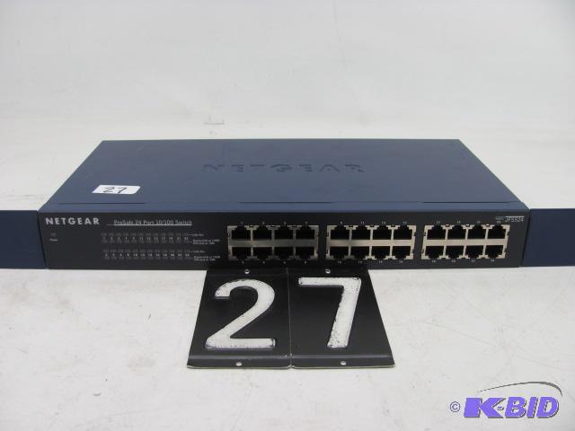 lot 27 image: Netgear LFS524 24 port network switch. This u...