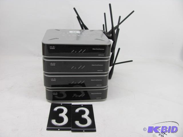 lot 33 image: Lot of 4 Cisco WAP4410N wireless-n access poi...