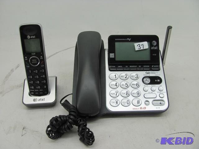 lot 37 image: AT&ampT dect 6.0 digital answering system. T...