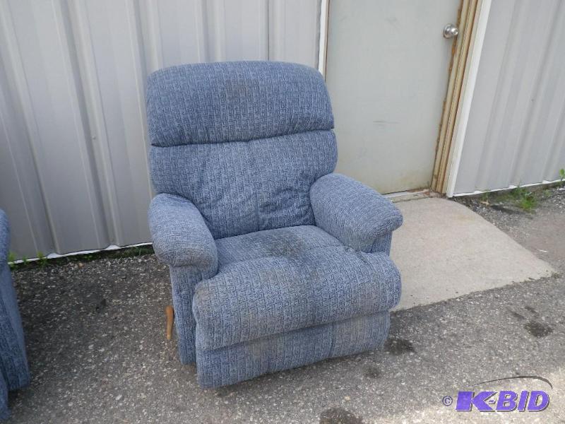 La-Z-Boy, Reclining EZ Chair, blue Fabric...