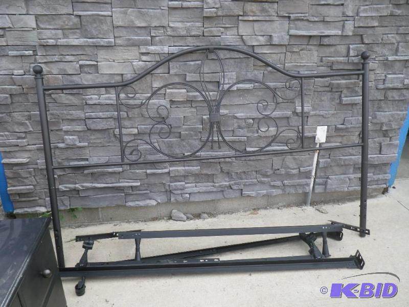 Iron headboard and bed frame...