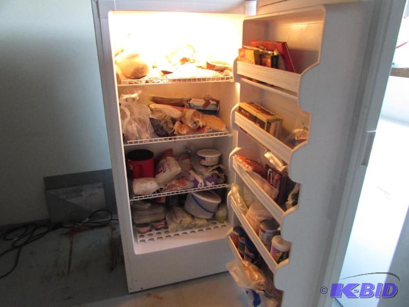 Frigidaire upright freezer with light, white