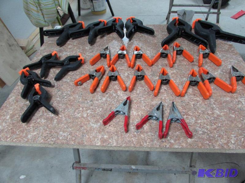 26 misc size clamps and bag