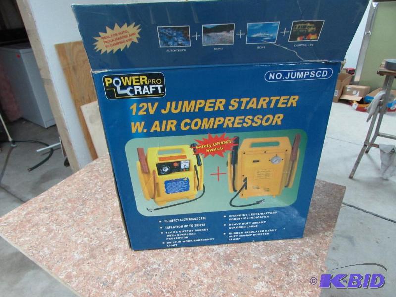 12 volt jumper starter with air compressor