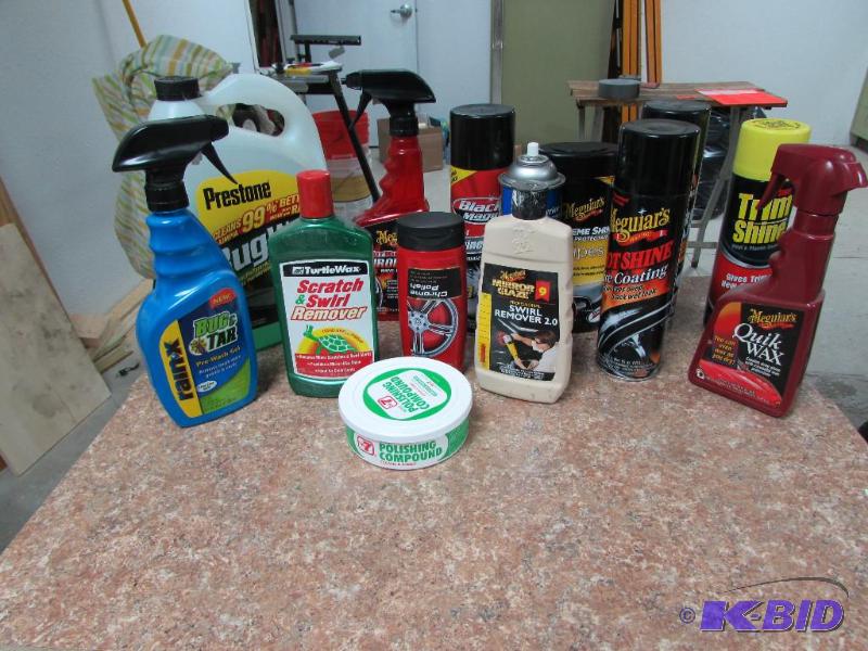 misc auto cleaning and shine sprays