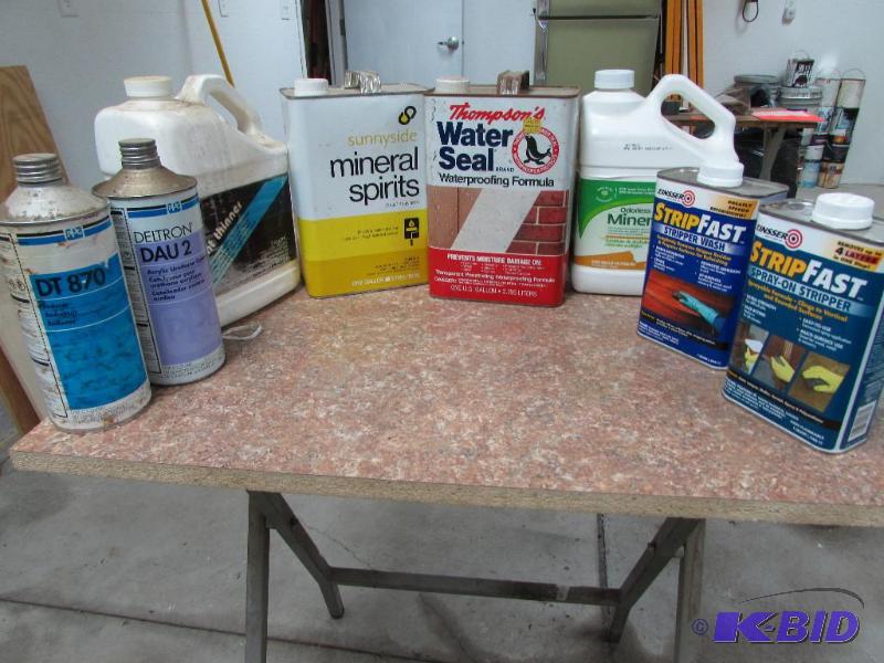 misc paint thinner, mineral spirits and strippers
