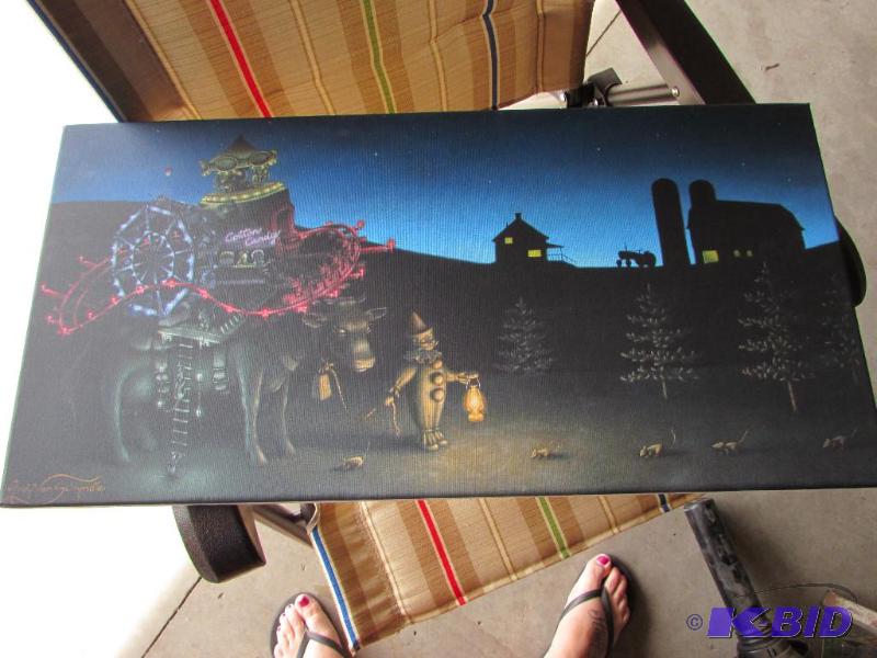 Andy VanSchyndle original Betsy the Carnival Cow painting