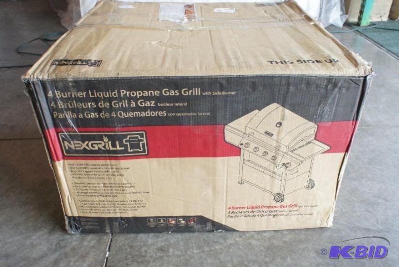 lot 10 image: NexGrill 4 burner liquid propane gas grill. M...
