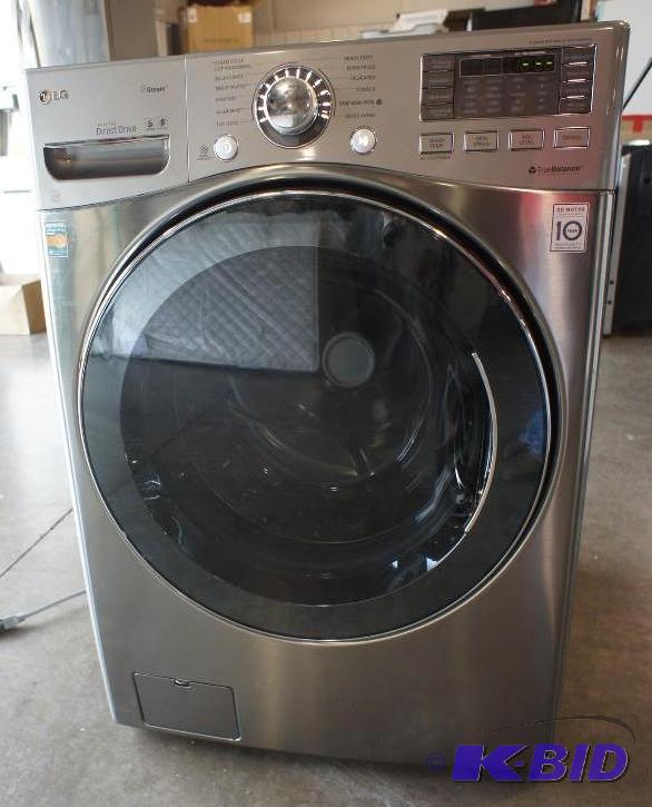lot 5 image: New LG Washer Model # (WM3470HVA) MSRP $ 1300...