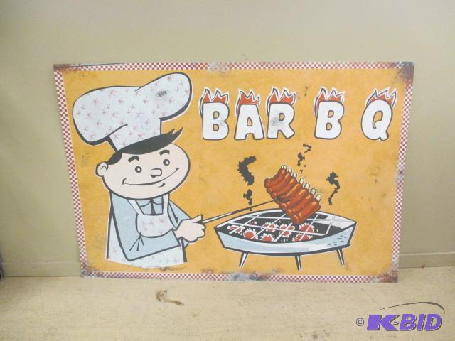 Tin BBQ sign-