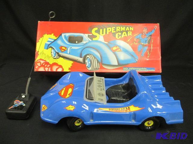Vintage Superman remote control car with origional box.