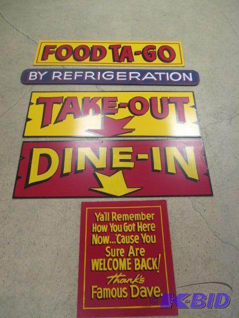 Famous Daves restaurant advertising