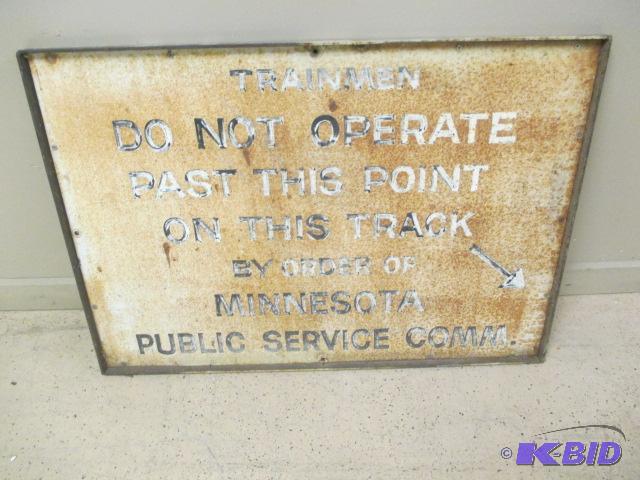 Vintage Railroad trainmen Steel sign