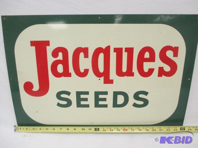 Vintage advertising Jacques  seeds tin sign